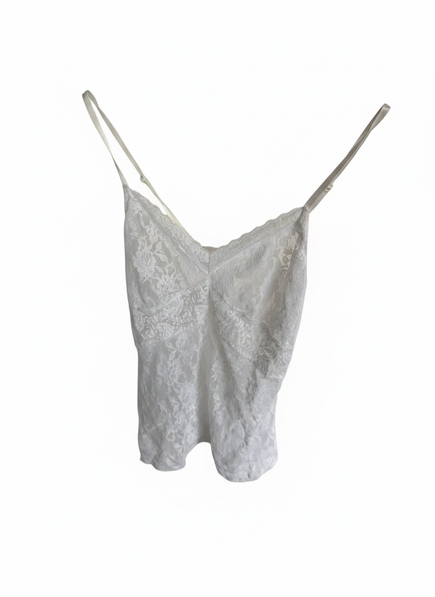 Y2K Cami White Lace