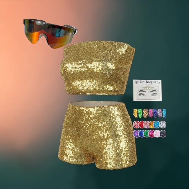 Gold Sequin Festival Co-Ord Set