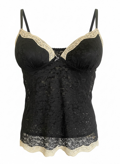 Y2K Cami Black Lace