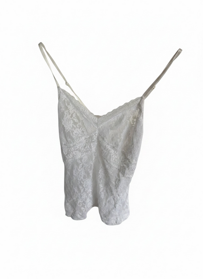 Y2K Cami White Lace