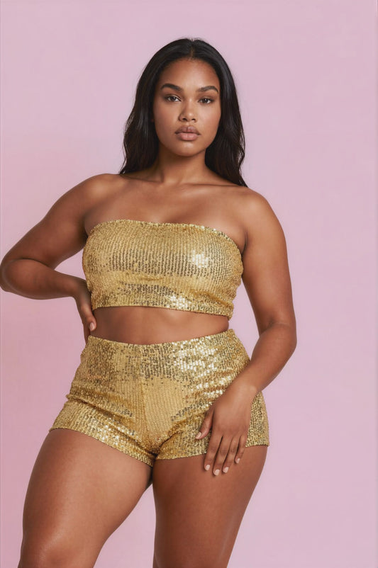 Gold Sequin Festival Co-Ord Set